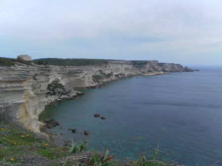 Panorama Bonifacio in Corsicanの写真素材