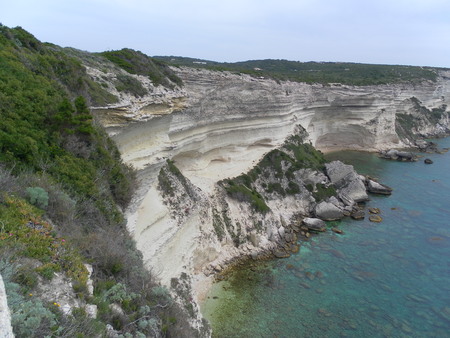 Corsica cliff in Bonifacioの写真素材
