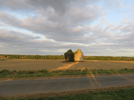 House destroyed by the lost stormの写真素材