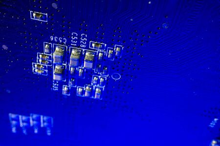 blue circuit board technology concept
