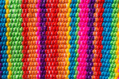 colorful texture background wool fabric multicolor handmadeの写真素材