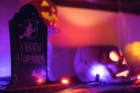 Halloween Tombstone Decorationの写真素材