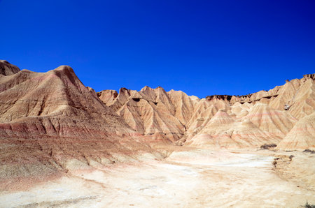 Las Bardenas Reales, Natural Reserve and Biosphere Reserve, Navarra, Spainの写真素材