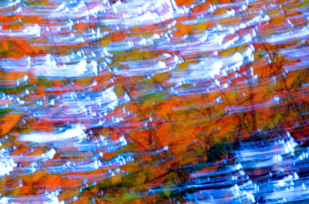 Abstract background formed by leaves of trees moved by the wind. intentional blurの写真素材