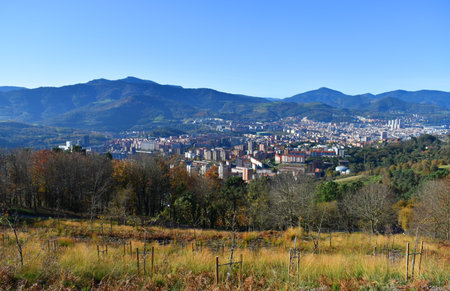 Panoramic view of Bilbao from Monte Avril on the Green Belt. Basque Country, Spainの写真素材