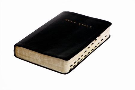 Holy Bible on isolated white backgroundの写真素材