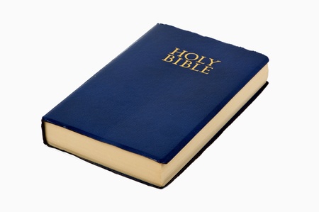 Holy Bible on isolated white backgroundの写真素材