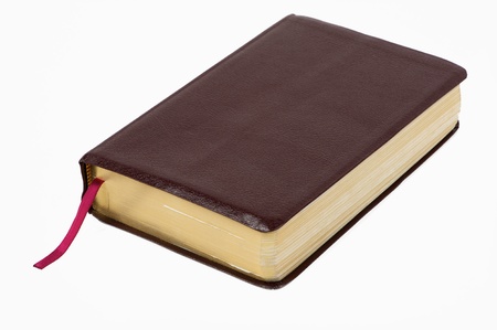 Holy Bible on white backgroundの写真素材