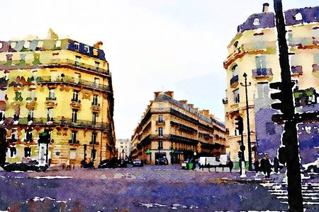 one of the squares in the center of Parisの写真素材