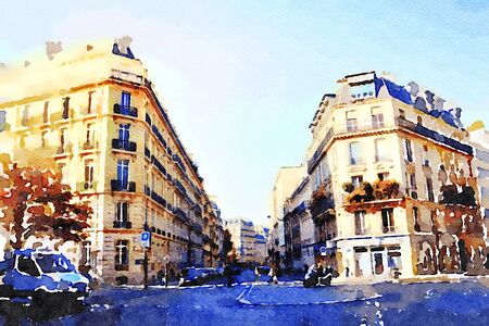one of the squares in the center of Parisの写真素材