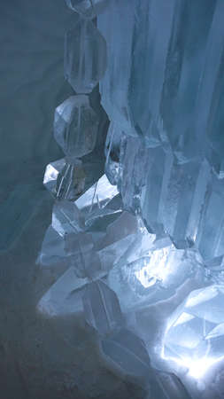 Jukkasjarvi, Sweden, February 27, 2020. one of the sculptures of the ice hotelのeditorial素材