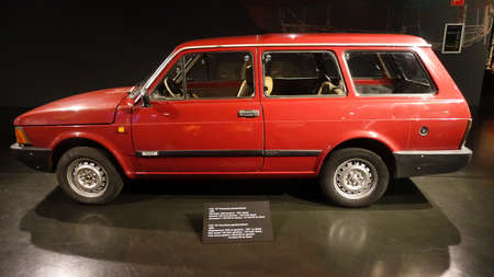 Turin, Italy - juni 20, 2021: an antique car exhibited at the Turin automobile museum