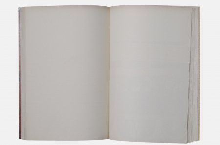 Open book on blank pageの写真素材