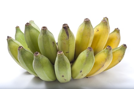 Fresh banana on white background の写真素材