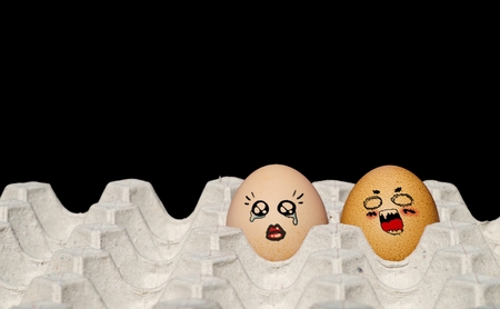 Painted eggの写真素材