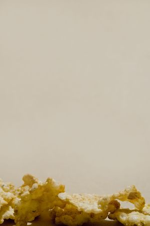 Cereal (corn flakes) with nature background with empty space for textの写真素材