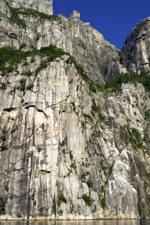 Pulpit rock in Lysefjordenの写真素材