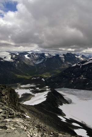 Jotunheimen, at Galhopiggen mountainの写真素材