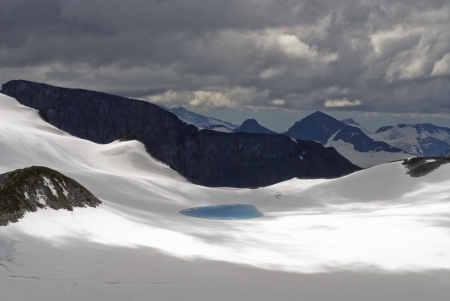 Glacier at Galhopiggenの写真素材