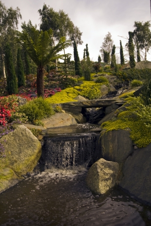 This garden is located on a island in the fjords of stavanger, norway, called Florogfjereの写真素材