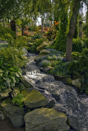 This garden is located on a island in the fjords of stavanger, norway, called Florogfjereの写真素材