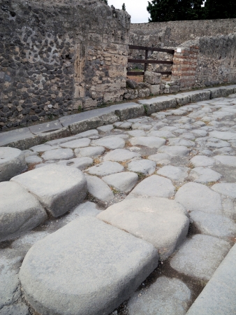 The streets of pompeii, naples italyの写真素材