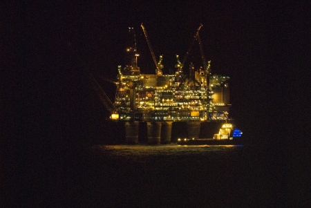 Oil industry in Norway Gullfaks oil field, norwayのeditorial素材