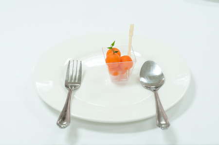 Ripe and Sweet of Refreshing Watermelon served on white plate, Selective focus