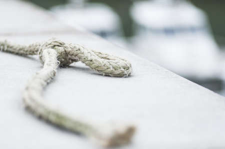 Rope with knot on stone