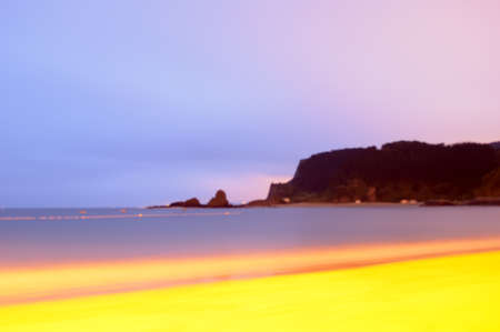 Dawn on the beach on a summer dayの写真素材