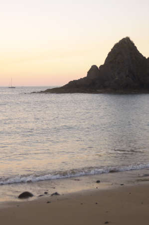 Sunset on the beach Saturraranの写真素材