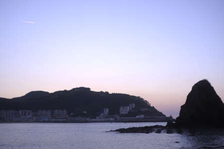 Ondarroa village at sunset on a summer dayの写真素材