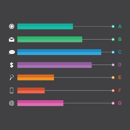 Bar Chart Graph Diagram Statistical Horizontal Infographic Illustrationのイラスト素材