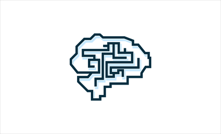Brain Maze Labyrinth Circuit Business Education Solution Symbolのイラスト素材