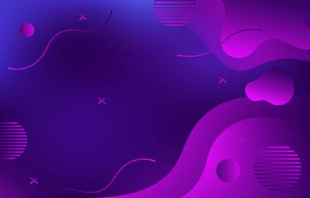 Colorful Gradient Fluid Liquid Geometric Dynamic Shape Backgroundのイラスト素材
