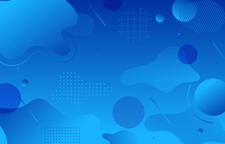 Colorful Gradient Fluid Liquid Geometric Dynamic Shape Backgroundのイラスト素材