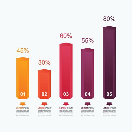 Bar Chart Graph Diagram Statistical Business Infographic Illustrationのイラスト素材