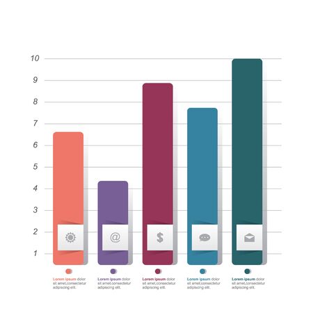 Bar Chart Graph Diagram Statistical Business Infographic Illustrationのイラスト素材