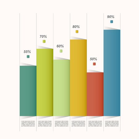 Bar Chart Graph Diagram Statistical Business Infographic Illustrationのイラスト素材