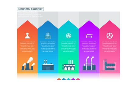 Presentation Bar Chart Graph Diagram Financial Factory Industrial Business Infographicのイラスト素材