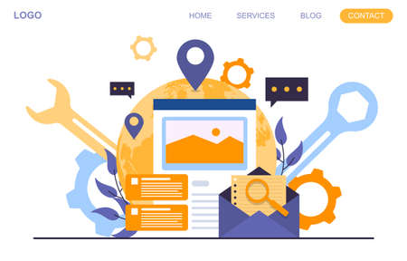 Create Build Website Design Web Page Project Development Illustrationのイラスト素材