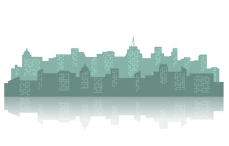 City Building Cityscape Skyline Business White Background Illustrationのイラスト素材