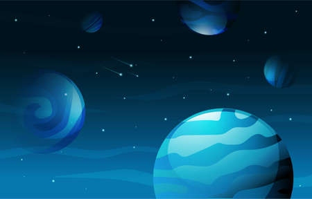 Planet Star Sky Outer Space Universe Exploration Illustrationのイラスト素材