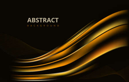 Dark Golden Abstract Modern Wave Gradient Texture Background Wallpaper Graphic Designのイラスト素材