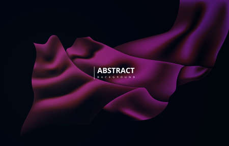 Abstract Elegant Dark Purple Silk Satin Fabric Wave Background Wallpaperのイラスト素材