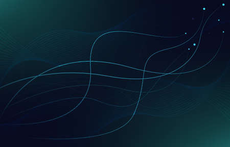 Wave Lines Digital Network Connection Internet Computer Technology Backgroundのイラスト素材