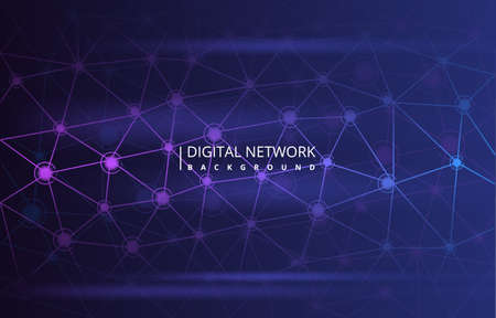 Advanced Digital Network Connection Internet Computer Technology Backgroundのイラスト素材