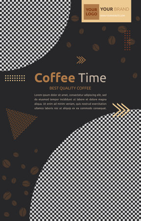Coffee Cafe Social Media Post Template Flyer Promotion Blank Spaceのイラスト素材