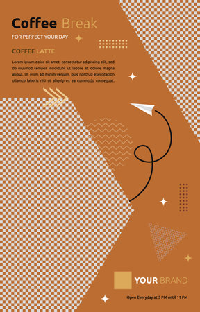 Coffee Cafe Social Media Post Template Flyer Promotion Blank Spaceのイラスト素材