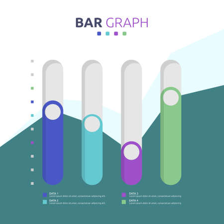 Bar Graphic Chart Statistic Data Infographic Templateのイラスト素材